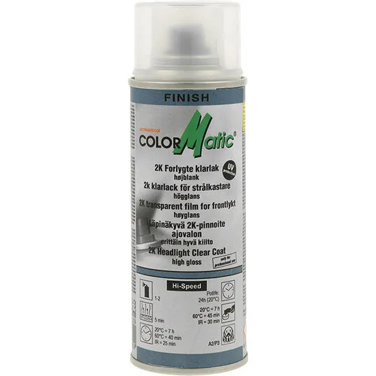 ColorMatic 2K Klarlak til forlygter High Gloss 200 ml