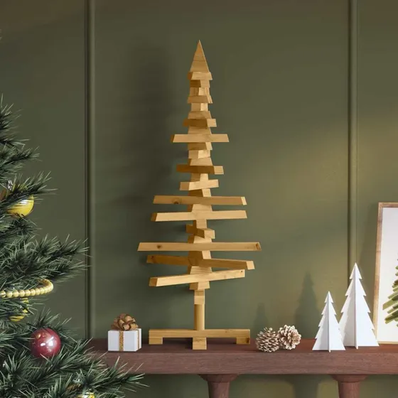 vidaXL Træjuletræ 90 cm Brun