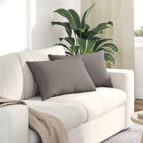 vidaXL Sofapuder 2 stk Gråbrun 60 x 40 cm Stof
