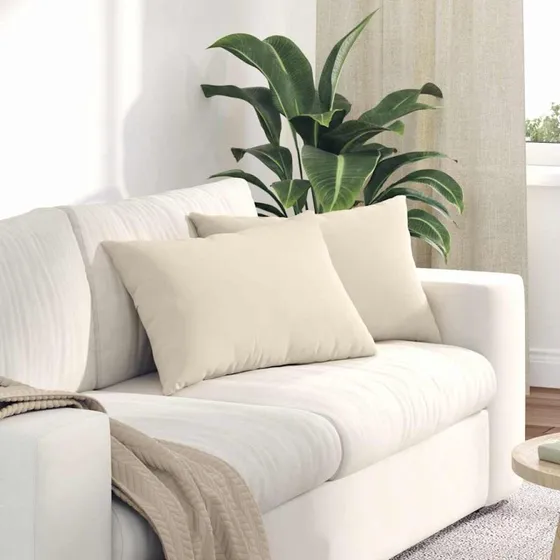 vidaXL Sofapuder 2 stk Beige 60 x 40 cm