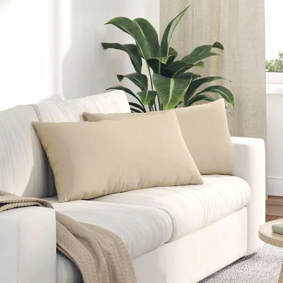 vidaXL Sofa Puder 2 stk Creme 80 x 40 cm