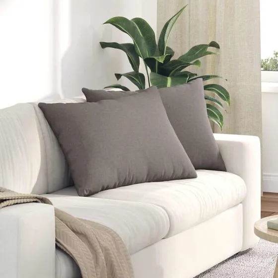 vidaXL Sofapuder 2 stk Gråbrun 50 x 70 cm Stof