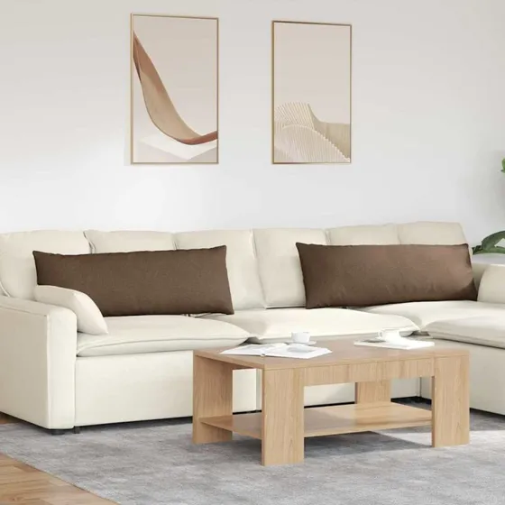 vidaXL Sofapuder 2 stk, Brun, 120 x 40 cm