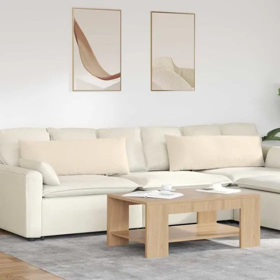 vidaXL Sofapuder 2 stk Beige 120 x 40 cm Stof