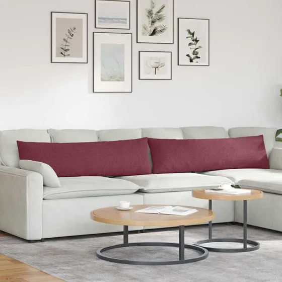 vidaXL Sofapuder 2 stk, Vinrød, 145 x 40 cm