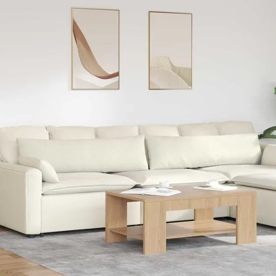 vidaXL Sofapuder 2 stk Creme 145 x 40 cm Velourstof