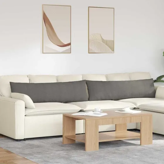 vidaXL Sofapuder 2 stk Lysegrå 145 x 40 cm Velourstof
