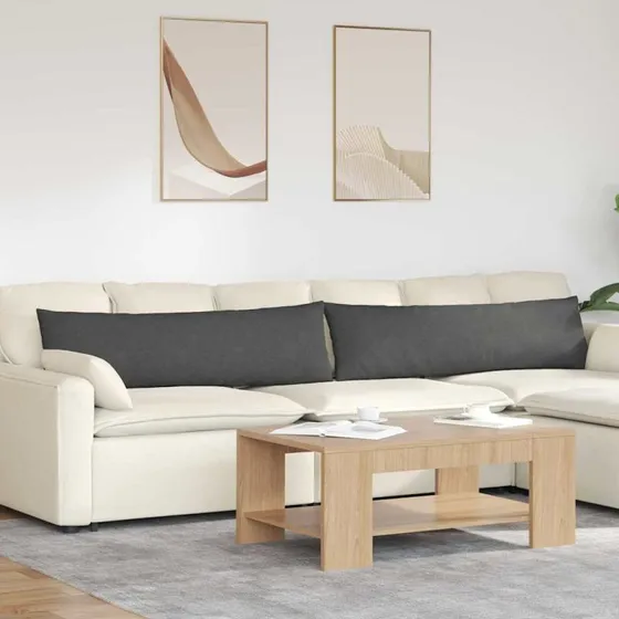 vidaXL Sofapuder 2 stk Mørkegrå 145 x 40 cm Velourstof