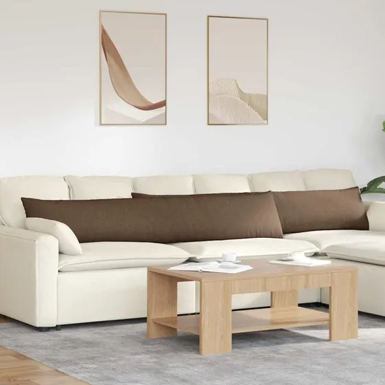 vidaXL Sofapuder 200 x 40 cm Brun Stof