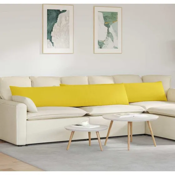 vidaXL Sofapuder 2 stk, Lysegul, 200 x 40 cm