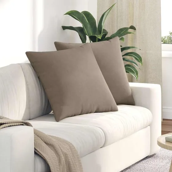 vidaXL Sofapuder 2 stk Gråbrun 60 x 60 cm