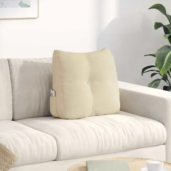 vidaXL Rygpude Creme 45 x 24 x 50 cm