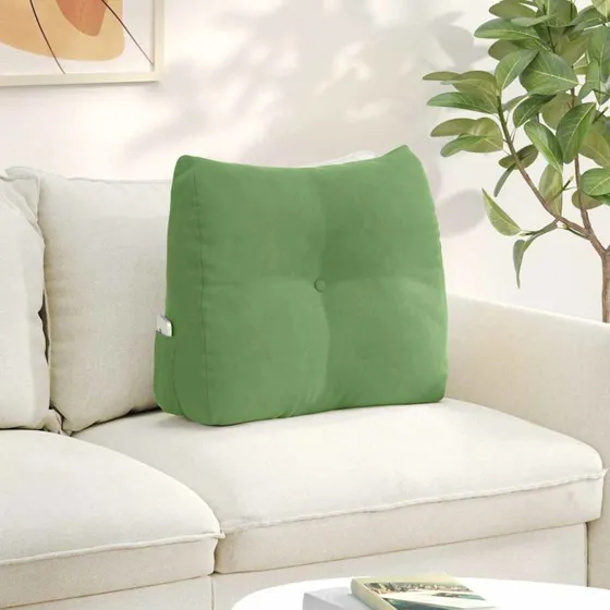 vidaXL Rygpude Lys Grøn 60 x 24 x 50 cm Fløjl