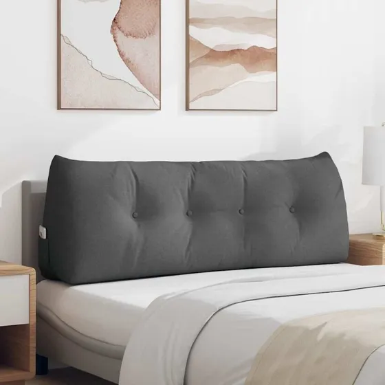 vidaXL Rygpude Mørkegrå 140 x 24 x 50 cm