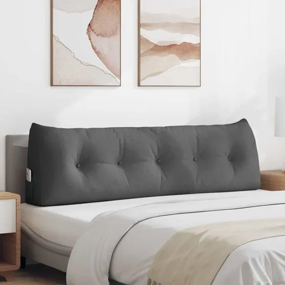 vidaXL Rygpude Mørkegrå 160 x 24 x 50 cm