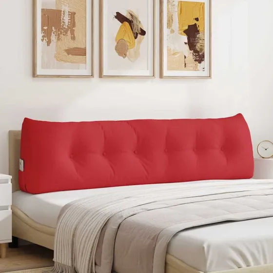 vidaXL Rygpude Rød 180 x 24 x 50 cm Stof