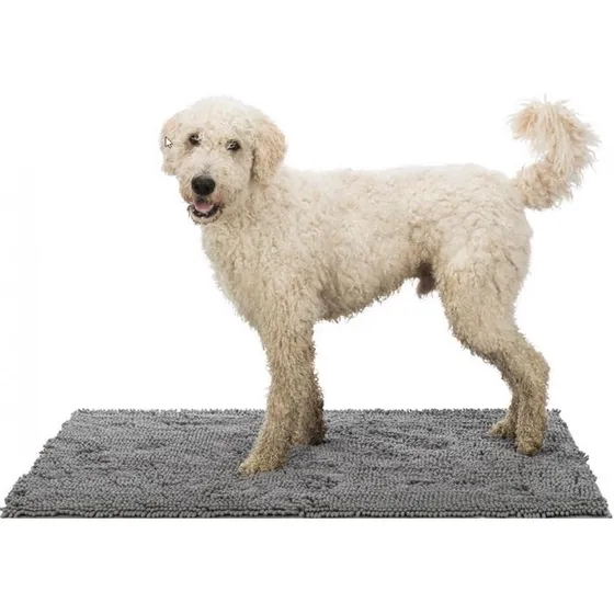 Trixie Mikrofiber Hundemåtte Snavsabsorberende 100x70 cm Grå