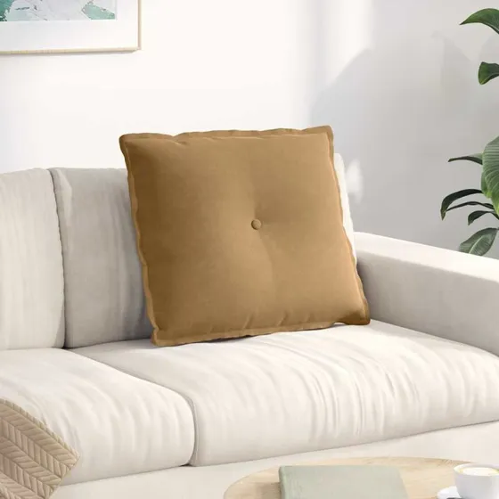 vidaXL Rygpude Brun 60 x 50 cm Cordfløjl