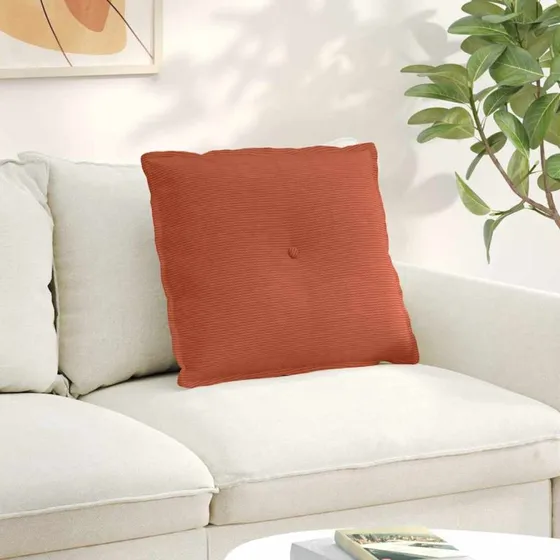 vidaXL Rygpude Rød Orange 60 x 50 cm Velourstof