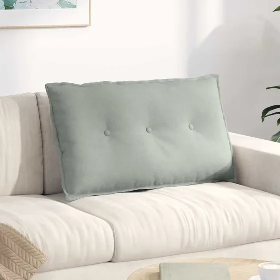 vidaXL Rygpude Lysegrå 80 x 50 cm Cordfløjl