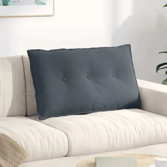 vidaXL Rygpude Mørkegrå 80 x 50 cm Cordfløjl