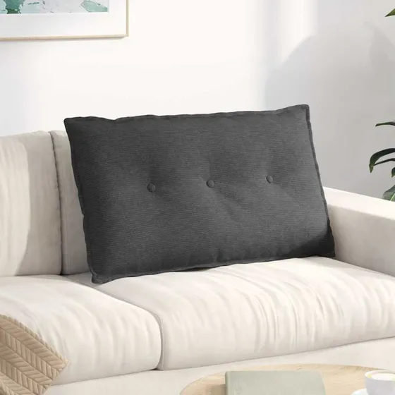 vidaXL Rygpude Mørkegrå 80x50 cm Velourstof