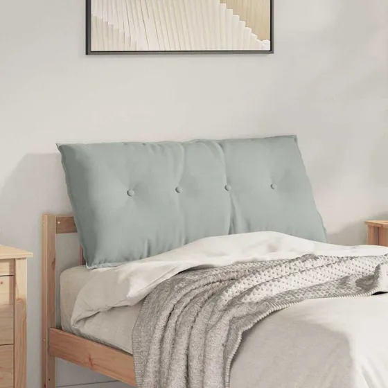 vidaXL Rygpude Lysegrå 100 x 50 cm Cordfløjl