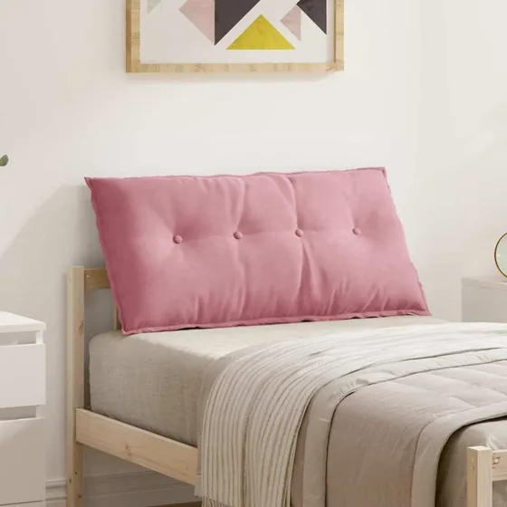 vidaXL Rygpude Lyserød 100 x 50 cm Cordfløjl