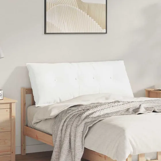 vidaXL Rygpude Hvid 120 x 19 x 50 cm Stof