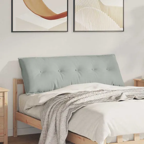 vidaXL Rygpude Lysegrå 140 x 50 cm Cordfløjl