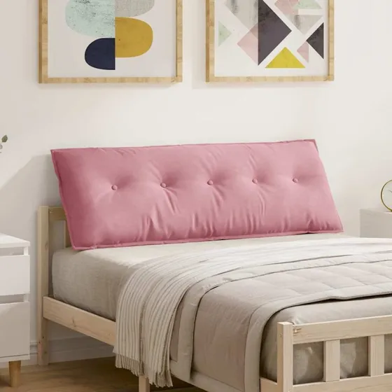 vidaXL Rygpude Lyserød 140 x 50 cm Cordfløjl