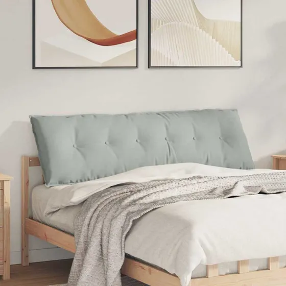 vidaXL Rygpude Lysegrå 160 x 50 cm Cordfløjl