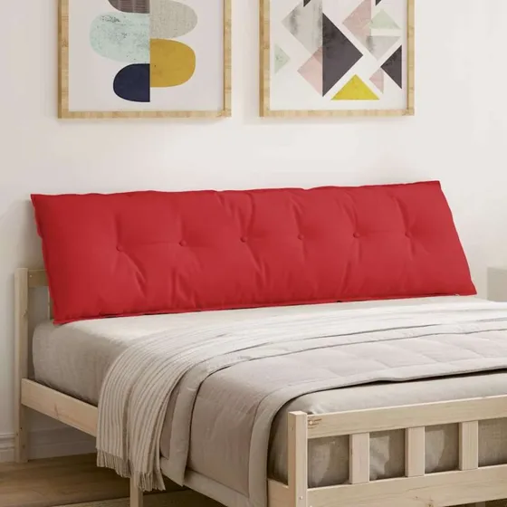 vidaXL Rygpude Rød 180 x 19 x 50 cm Stof