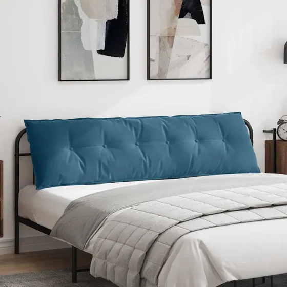 vidaXL Rygpude Blå 180 x 50 cm Cordfløjl