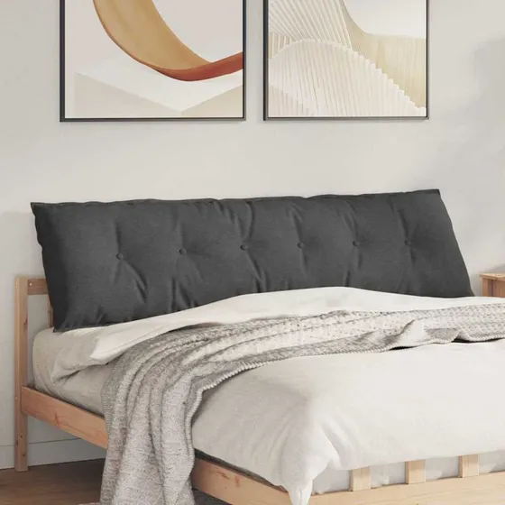 vidaXL Rygpude Mørkegrå 180 x 50 cm Velourstof