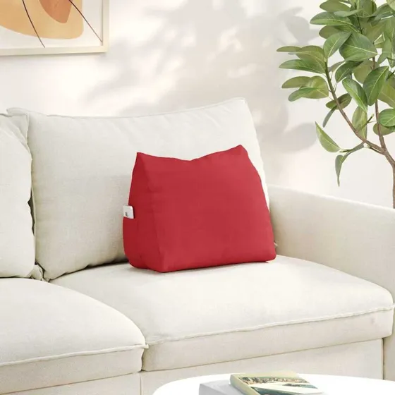 vidaXL Rygpude Rød 45 x 20 x 35 cm Stof