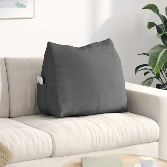 vidaXL Rygpude Mørkegrå 60x20x50 cm Stof