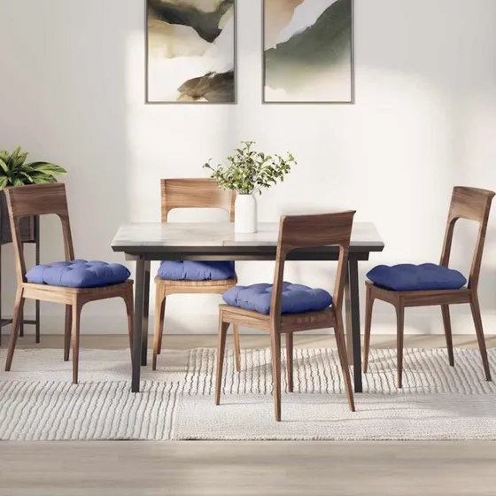 vidaXL Sædepuder 4 stk, Jeans blå, 45 x 45 x 12 cm