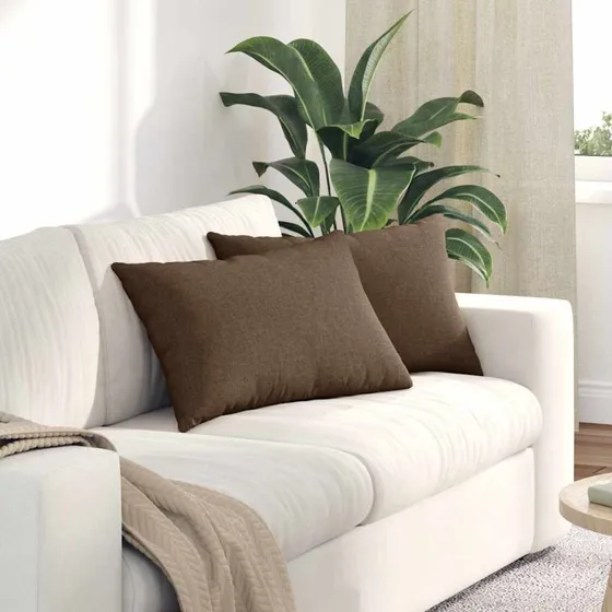 vidaXL Sofapuder 2 stk Brun 60 x 40 cm Stof