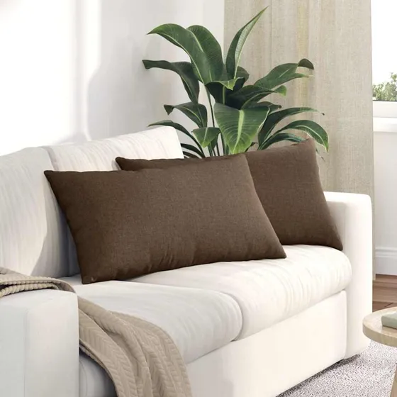 vidaXL Sofapuder 2 stk, Brun, 80 x 40 cm