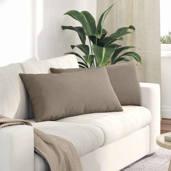 vidaXL Sofapuder 2 pcs Gråbrun 80 x 40 cm