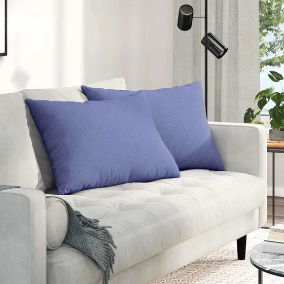 vidaXL Sofapuder 2 stk, 70 x 50 cm, Jeansblå, Stof