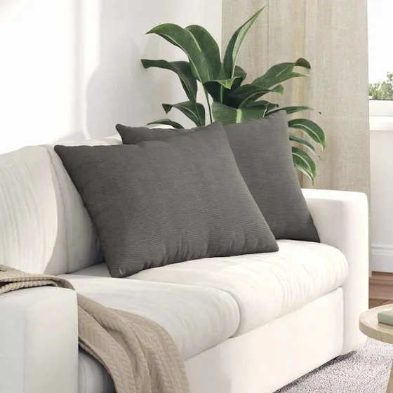 vidaXL Sofapuder 2 stk Lysegrå 70 x 50 cm Velourstof