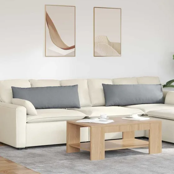 vidaXL Sofapuder 2 stk Lysegrå 120 x 40 cm Stof