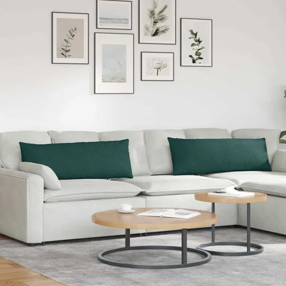 vidaXL Sofapuder 2 stk, Mørkegrøn, 120 x 40 cm
