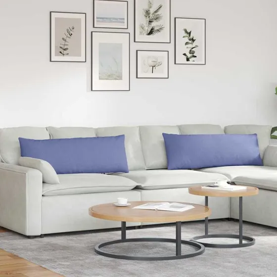 vidaXL Sofapuder 2 stk, 120 x 40 cm, Jeansblå, Stof
