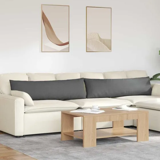 vidaXL Sofapuder 2 stk, Mørkegrå, 145 x 40 cm