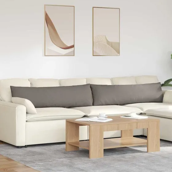 vidaXL Sofapuder 2 stk Gråbrun 145 x 40 cm Stof