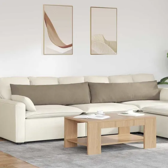 vidaXL Sofapuder 2 stk Gråbrun 145 x 40 cm Stof