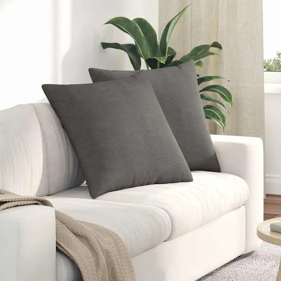 vidaXL Sofapuder 2 stk Lysegrå 60x60 cm Velourstof